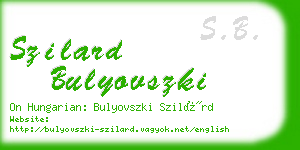 szilard bulyovszki business card